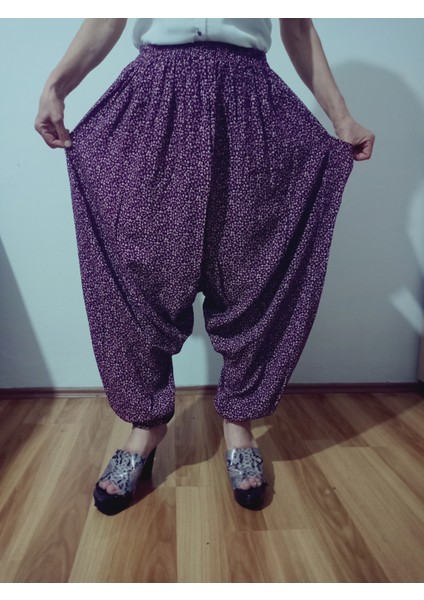 Viskon Basma Kumaş Çiçek Desenli Cepli Şalvar %100 Pamuk 38 Beden 100 Kiloya Kadar fiyatları