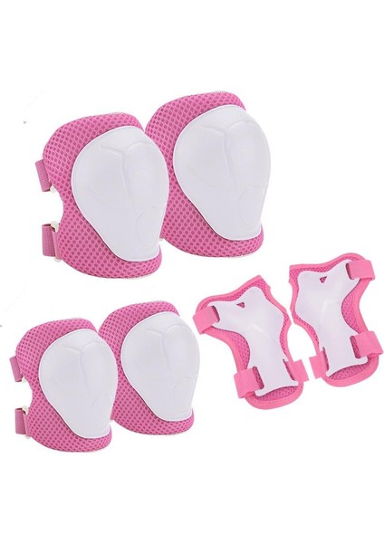 Bisiklet-Paten-Scooter Kız Çocuk Koruyucu (Dizlik-Dirseklik-Ellik) Pembe
