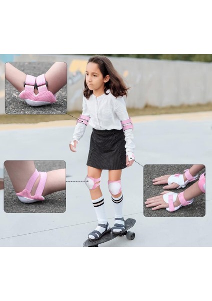 Bisiklet-Paten-Scooter Kız Çocuk Koruyucu (Dizlik-Dirseklik-Ellik) Pembe fırsatları