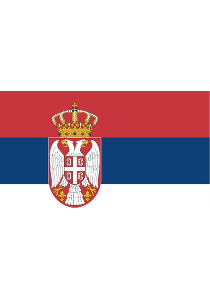 Sırbistan Ülke Bayrağı 45X30CM Duvar Tablosu Çerçevesiz Pvc Tablo