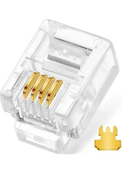 6p/4c Rj11 Telefon Plug - 100 Adet