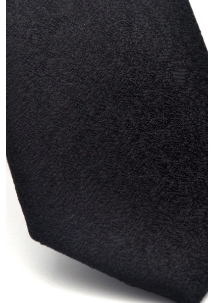 Şal Desenli Siyah Dokuma Kumaş Mendilli Slim Fit Kravat // SDK-2508-1 modelleri