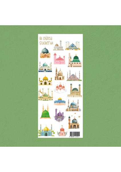 M64 – Renkli Camiler Islami Sticker Seti