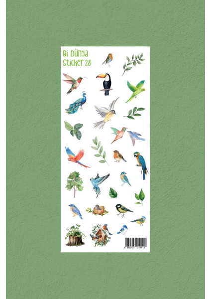 M28 – Kuş Temalı Sticker Seti