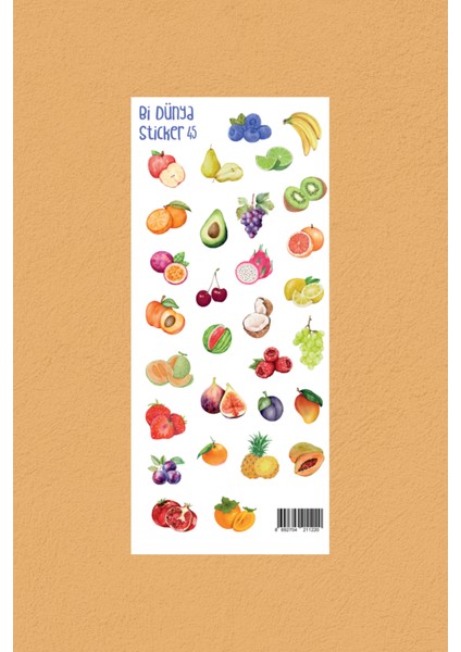 M45 – Meyve Temalı Sticker Seti