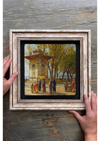 30X30 cm Renkli Taş Duvar Tablosu Istanbul Çeşmesi Dekoru fiyatları