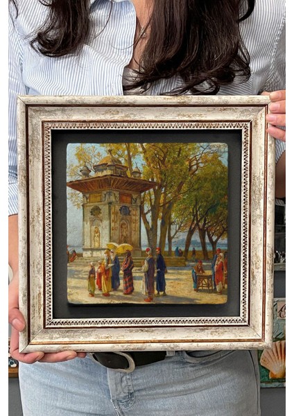 30X30 cm Renkli Taş Duvar Tablosu Istanbul Çeşmesi Dekoru fırsatları