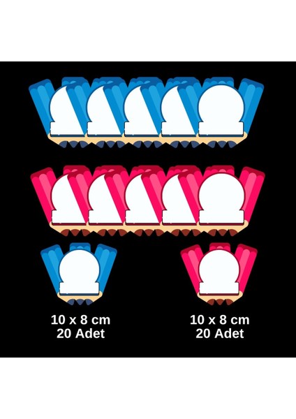 Öğrenci Yaka ve Dolap Isim Kartları 001 40'lı Paket modelleri