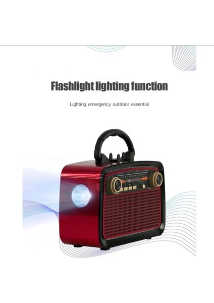 Klasik Tasarımlı Renkli Radyo, Bluetooth, Fm, Usb, Sd, Mp3, Aux, Işıklı Hoparlör fiyatları