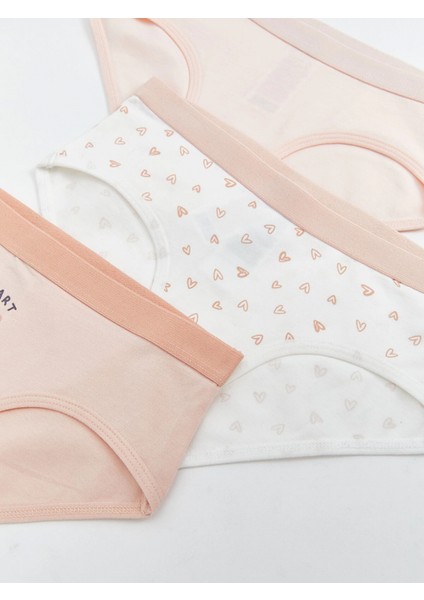 Lcw Kids Ekru Baskılı Kız Çocuk Külot 3'lü fiyatları