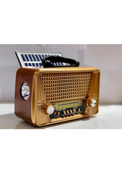 Nostalji Solar Güneş Enerjili Çok Renkli Bluetooth ve USB Müzik Kutusu
