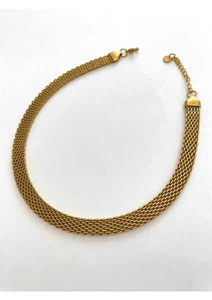 Çelik Hasır Model Orta Kalın Gold Kolye modelleri