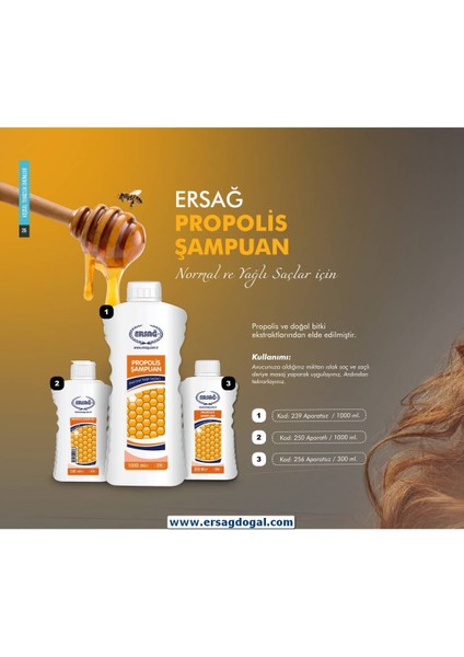 Aparatlı Propolisli (Normal-Kuru) Şampuan 1000 ml fiyatları