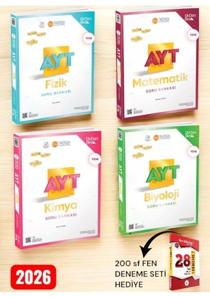 2026 Ayt Matematik Fizik Kimya Biyololoji Soru Bankası Fen Bilimleri Sayısal Full Set modelleri