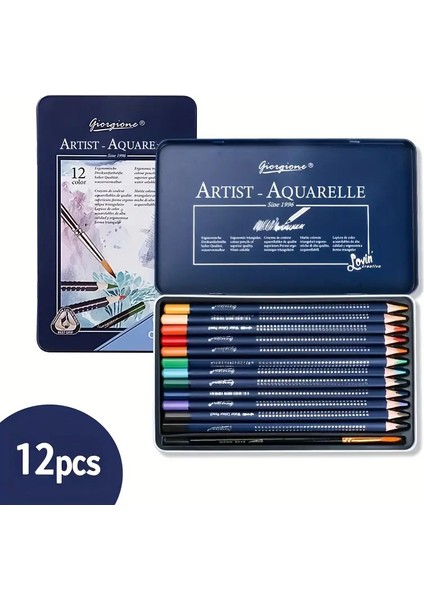 Giorgione Artist Aquarelle Sulu Boya Kalemi 12 Renk