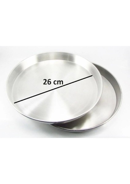Geniş 26 cm Alüminyum Fırın Tepsisi, Kek, Börek ve Baklava Için Ideal