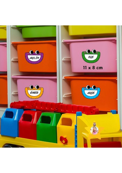 Öğrenci Yaka ve Dolap Isim Kartları 40'lı Paket modelleri