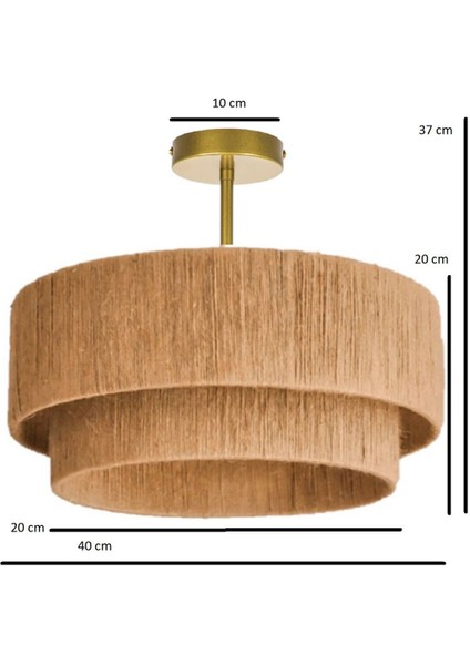 El Işi Ikiz Jüt Halat Avize, Salon ve Yatak Odası Için Şık Aydınlatma modelleri