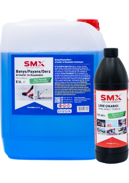 Genel Amaçlı Temizlik Ürünü 750ML + Banyo-Fayans-Derz-Armatür ve Duşakabin Temizleyici 5 Lt
