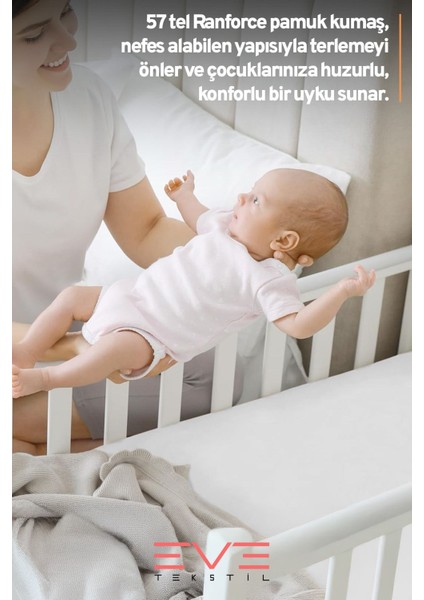 Yumuşak Pamuklu Bebek ve Çocuk Lastikli Çarşaf ve Yastık Kılıfı Takımı