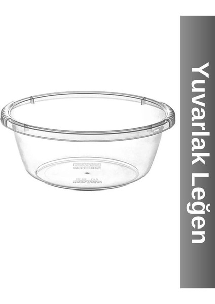 Beyaz Yuvarlak Badya 5.5 Lt. Leğen BD-915, Şık ve Kullanışlı Ev Gereçleri