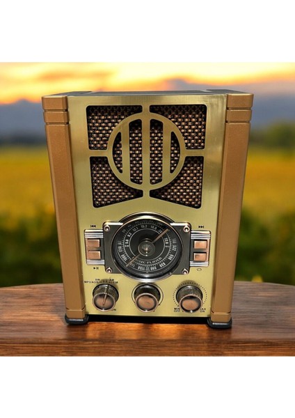 Nostalji Tarzı Çok Fonksiyonlu Taşınabilir Müzik Çalar, Usb, Fm, Bluetooth, Aux Özellikli modelleri