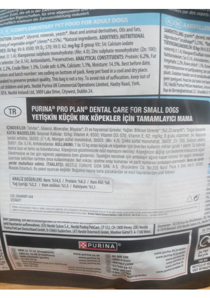 Küçük Irk Köpekler Için Diş Sağlığı Ödülü 21 Parça 345 Gram fiyatları