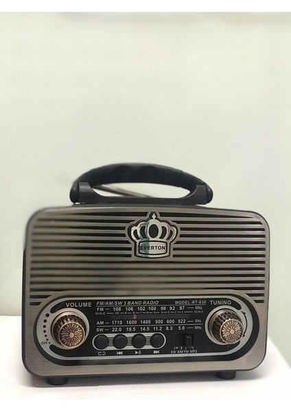 Güneş Enerjili Bluetooth Radyo, Nostaljik Tasarım, Fm/am/sw, Usb, Sd, Aux, Mp3 Çalar