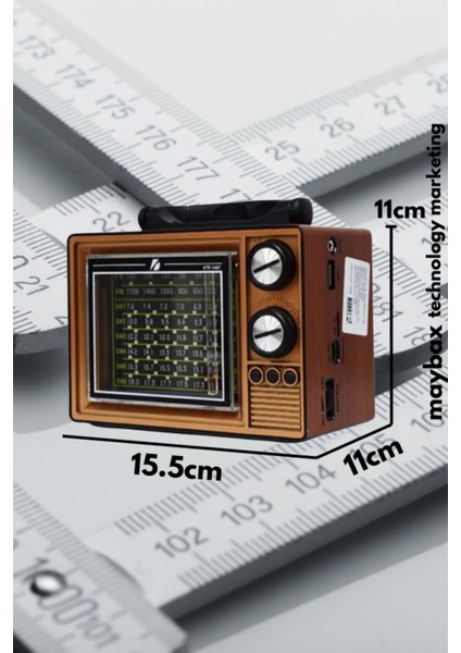 Mor Renkli, Bluetooth ve USB Destekli, Fenerli Nostaljik Radyo