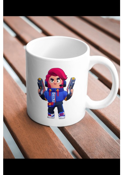 Brawl Stars Colt Figürlü Şık Beyaz Kupa, Sevgiyle Tasarlandı. fiyatları