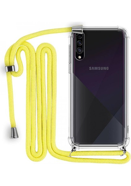 Samsung Galaxy A30S Boyun Askılı Şeffaf Tank Kılıf