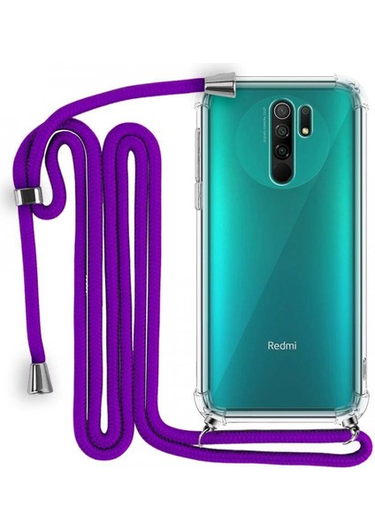 Xiaomi Redmi 9 Boyun Askılı Şeffaf Tank Kılıf