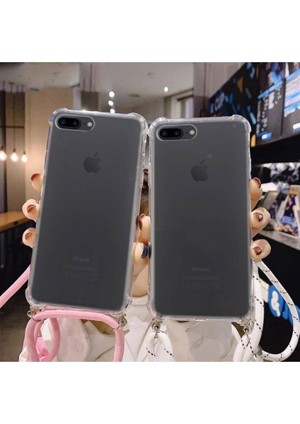 iPhone 7 Plus Boyun Askılı Şeffaf Tank Kılıf Siyah fiyatları