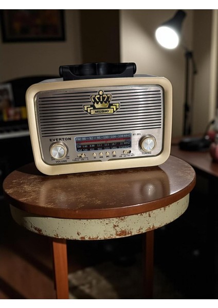 Fenerli Bluetooth USB Sd Fm Sw Am Mavi Ledli Nostaljik Müzik Kutusu fırsatları