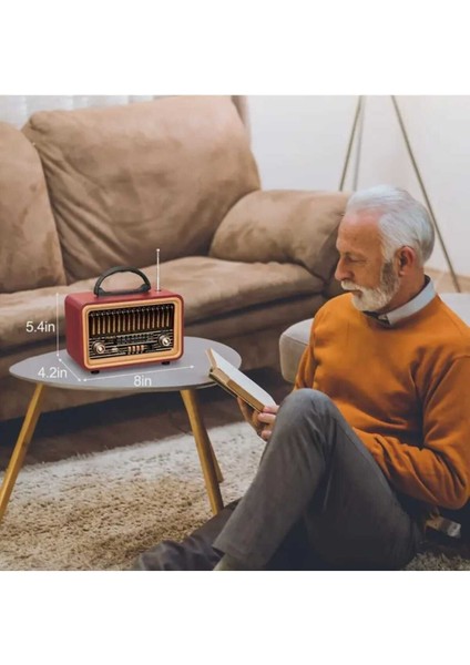 Kahverengi Retro Vintage Bluetooth Radyo ve Hoparlör, Müzik Keyfi Için Ideal Seçim indirimleri