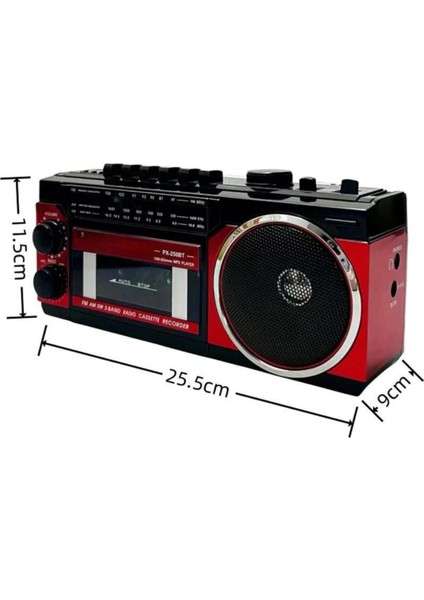 Renkli Retro Radyo Bluetooth, Fm, Usb, Sd Kart, Ses Kayıt, Yüksek Ses