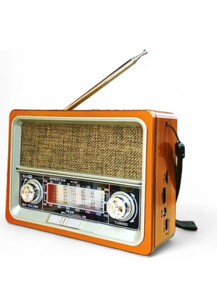 Kahverengi Mini Nostaljik Radyo, Şık Tasarım ve Yüksek Ses Kalitesiyle Dikkat Çeker. fırsatları