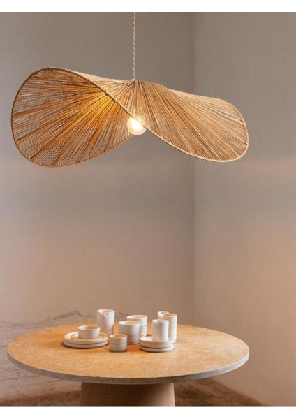 El Dokuma Hasır Sarkıt Işık, Doğal ve Şık Dekorasyon Için Ideal modelleri