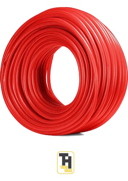 1/2 (1,27 cm) Örgülü Bahçe Hortumu Çatlamaz, Kırılmaz, Esnek (50 Metre) Kırmızı modelleri