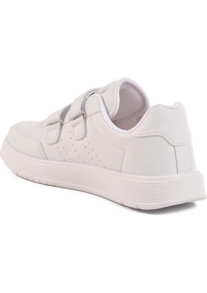 DRK158 G Cırtlı Bantlı Beyaz Mevsimlik Spor Ayakkabı fırsatları