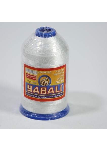Yabalı Dantel&Nakış İpi No:50-6 Kat Kar Beyaz 400GR