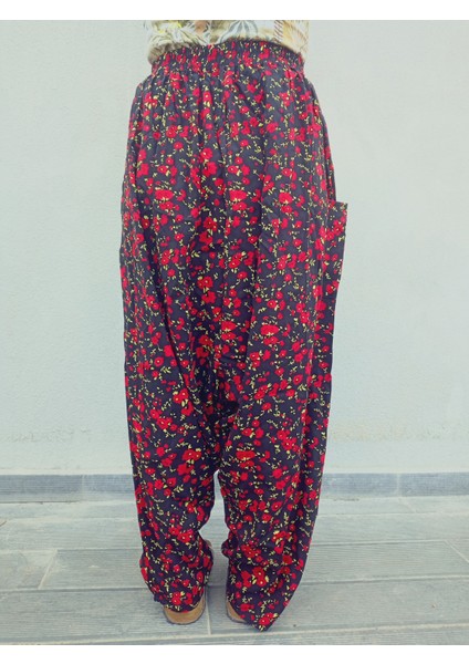 Viskon Basma Kumaş Çiçek Desenli Cepli Şalvar %100 Pamuk 38 Beden 100 Kiloya Kadar fiyatları