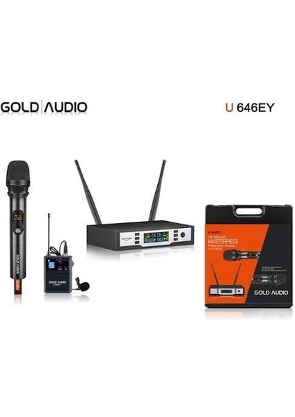 Gold Audıo 646 Ey El+Yaka Digital Telsiz Mikrofon