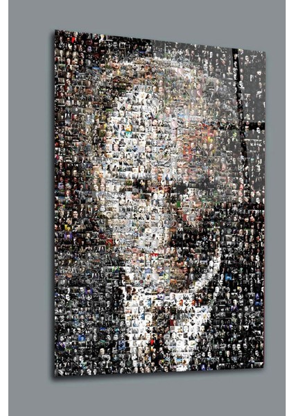 Yüksek Çözünürlükli Çok Renkli Portre Fotoğraf Tablo Cam Tasarım