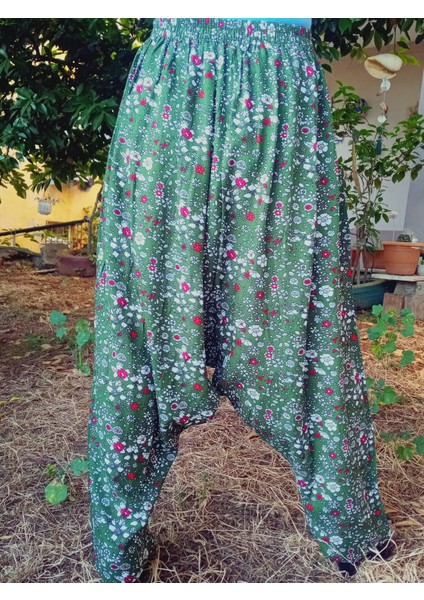 Viskon Basma Kumaş Çiçek Desenli Cepli Şalvar %100 Pamuk 38 Beden 100 Kiloya Kadar fiyatları