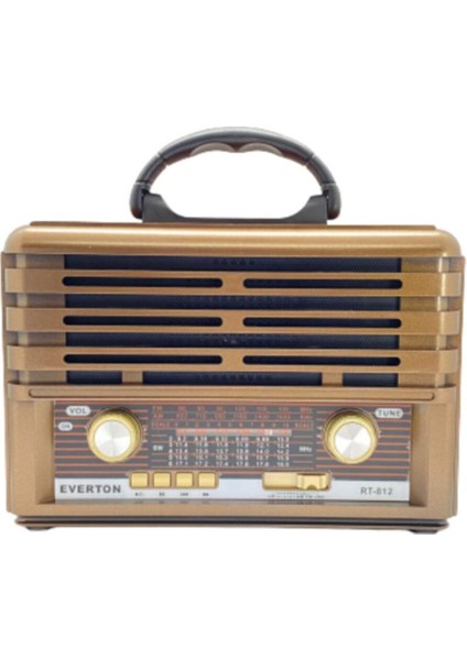 Nostaljik 3 Bant Radyo, Bluetooth, Usb/sd/aux, Fm, Müzik Kutusu, Ekru