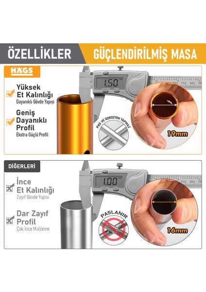 Kamp Masası, Güçlendirilmiş Alüminyum Katlanır Piknik Masası, Outdoor Masa 70X70X60CM Gümüş fırsatları