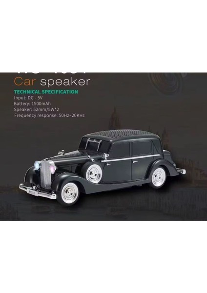 Siyah Taşınabilir Stereo Hoparlör, Kablosuz, Işıklar, Flaş, Fm, Tf Kart Desteği