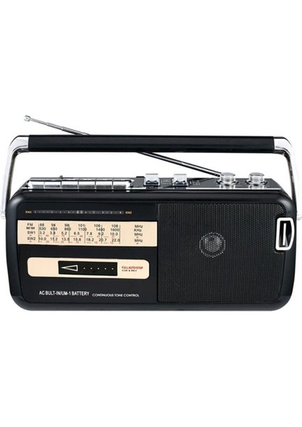 Siyah Bluetooth Kaset Çalar, Usb, Sd, Fm Radyo ile Nostaljik Müzik Keyfi