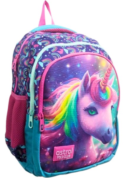 3 Bölmeli Kalemlikli ve Beslenmeli Ilk Okul Çantası Su Geçirmez Full Astarlı Unicorn fiyatları